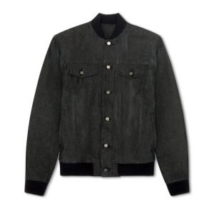 Black On Black Jean Jacket